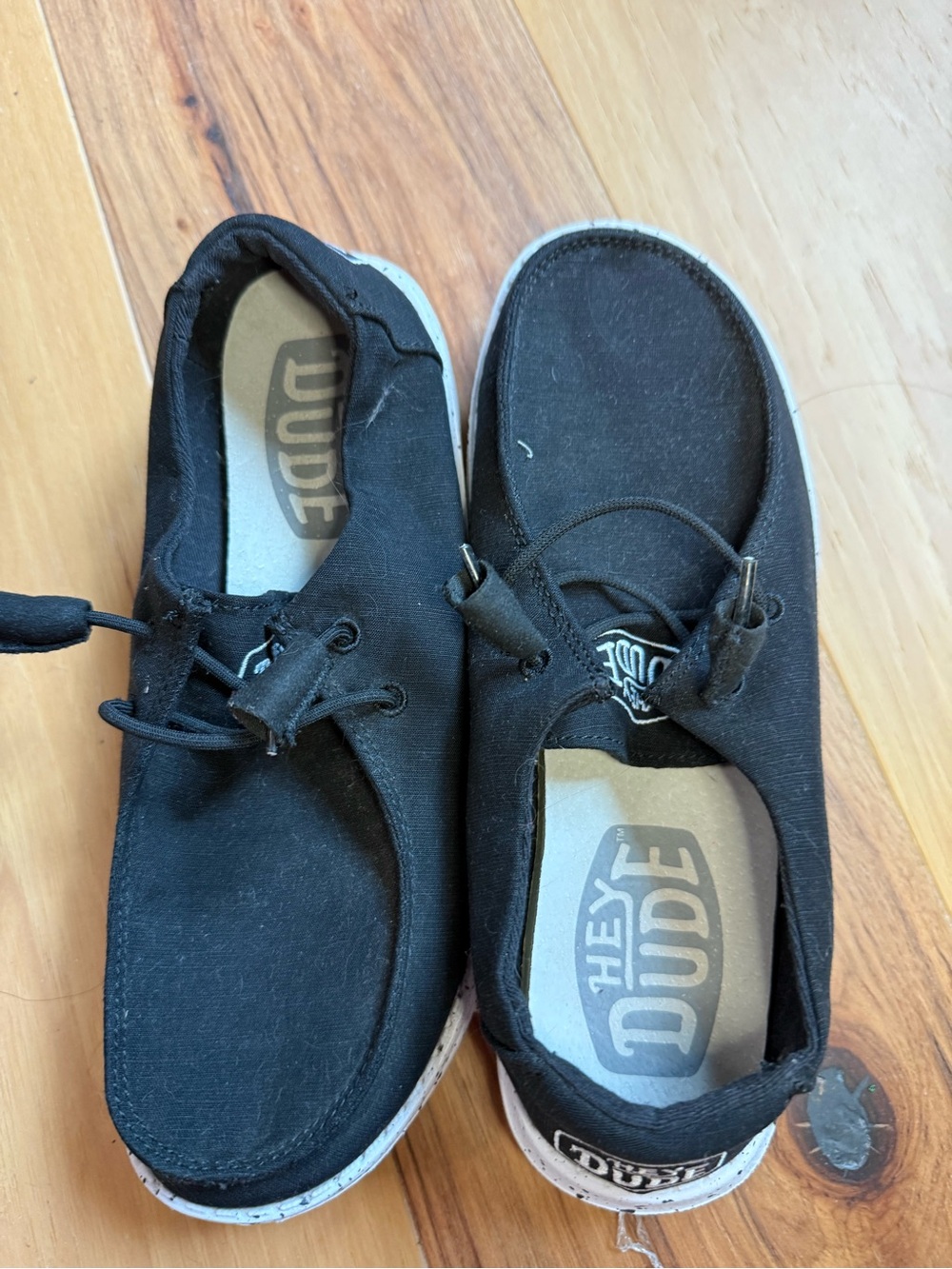 Hey Dude Men's Black Casual Canvas Shoes